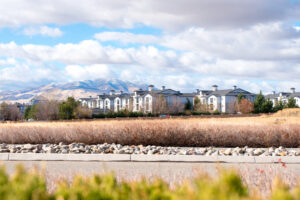 featured image showing A row of new townhomes with a view of the mountains in Reno Nevada