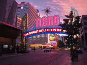Featured image showing Reno, Nevada, the biggest little city in the world sign.